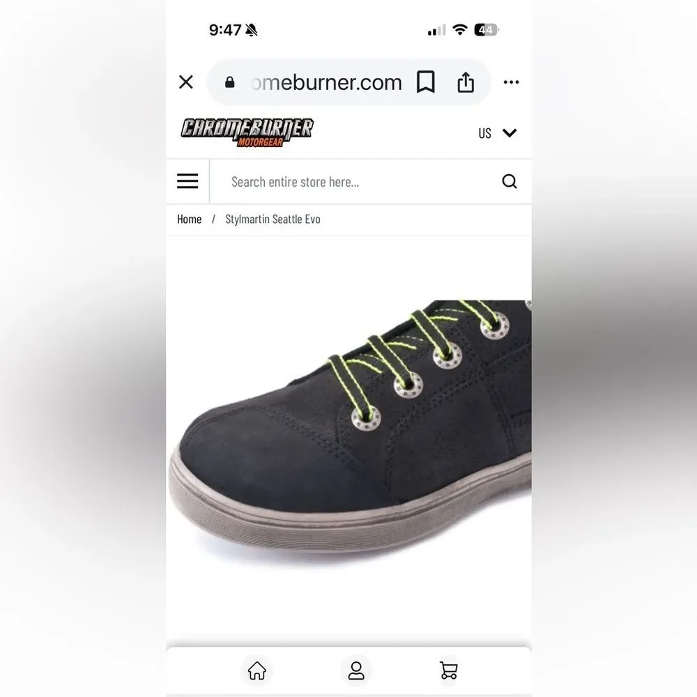 Stylmartin Seattle Evo WP Black Motorcycle Shoes 40